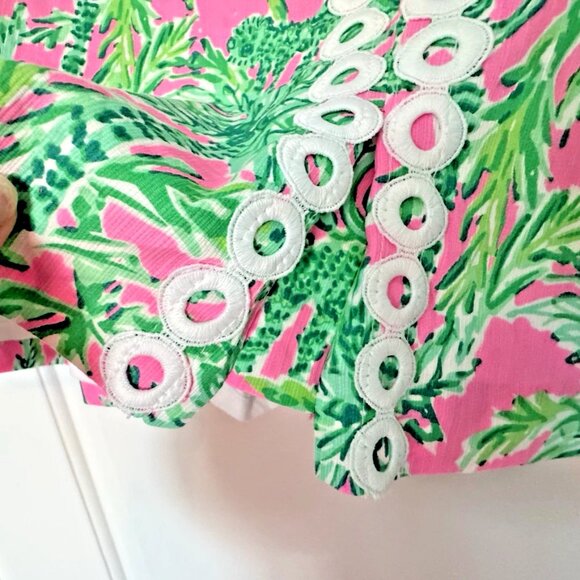 Lilly Pulitzer Tawney Skort Prosecco Pink Hangin Around Palms Skirt Size 12 - Picture 3 of 14